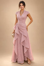 Sheath Floral Jacquard Off Shoulder Mother of the Bride & Groom Dresses with Flower (SHI22500777)