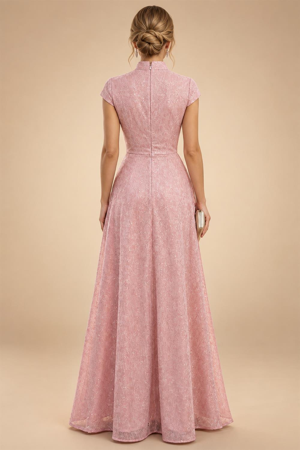 Floral Print A-Line/Princess V-Neck Tea-Length Mother of the Bride & Groom Dresses with Ruched Waist & Pockets (SHI22501150)
