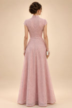 Floral Print A-Line/Princess V-Neck Floor-Length Mother of the Bride & Groom Dresses with Tiered Layers & Ruffles (SHI22501166)