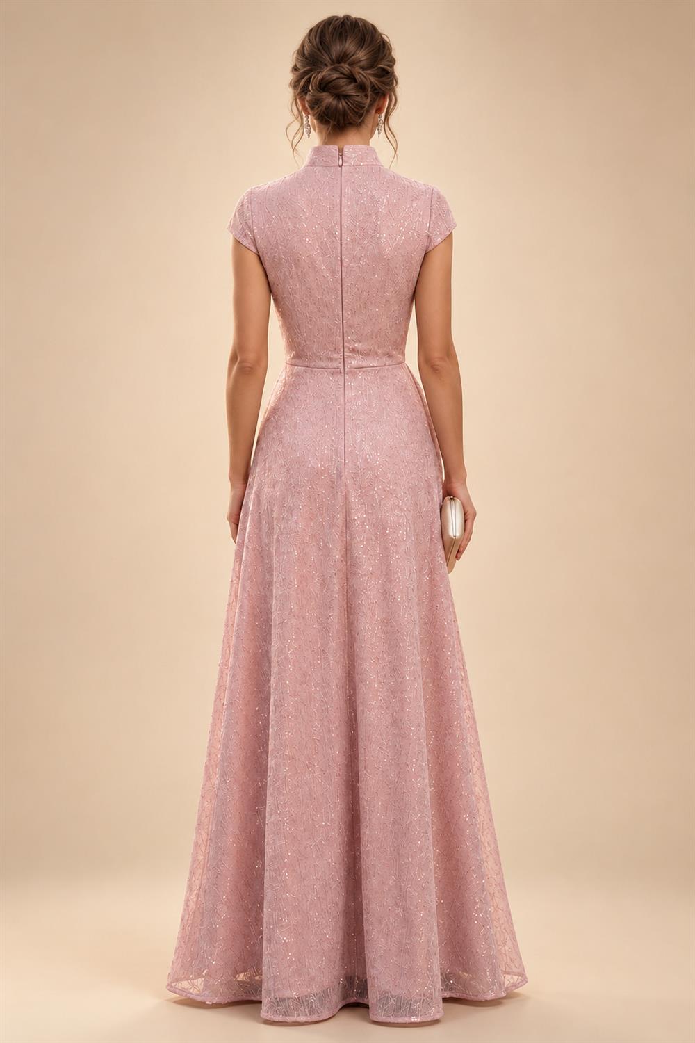 A-Line/Princess Mini Sparkly Sequin Tiered Homecoming Dresses with Spaghetti Straps (SHI22370561)