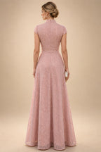 Sequin Floral A-Line/Princess V-Neck Floor-Length Mother of the Bride & Groom Dresses with 3D Flowers & Pleats (SHI22501348)