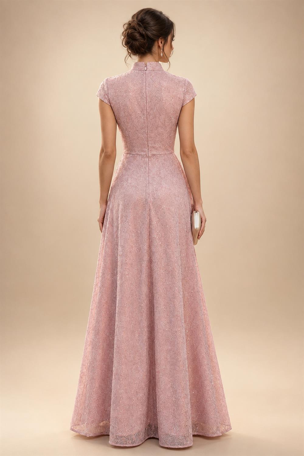 Satin Scoop Neck Mother of the Bride & Groom Dresses with 3D Flower (SHI22500338)