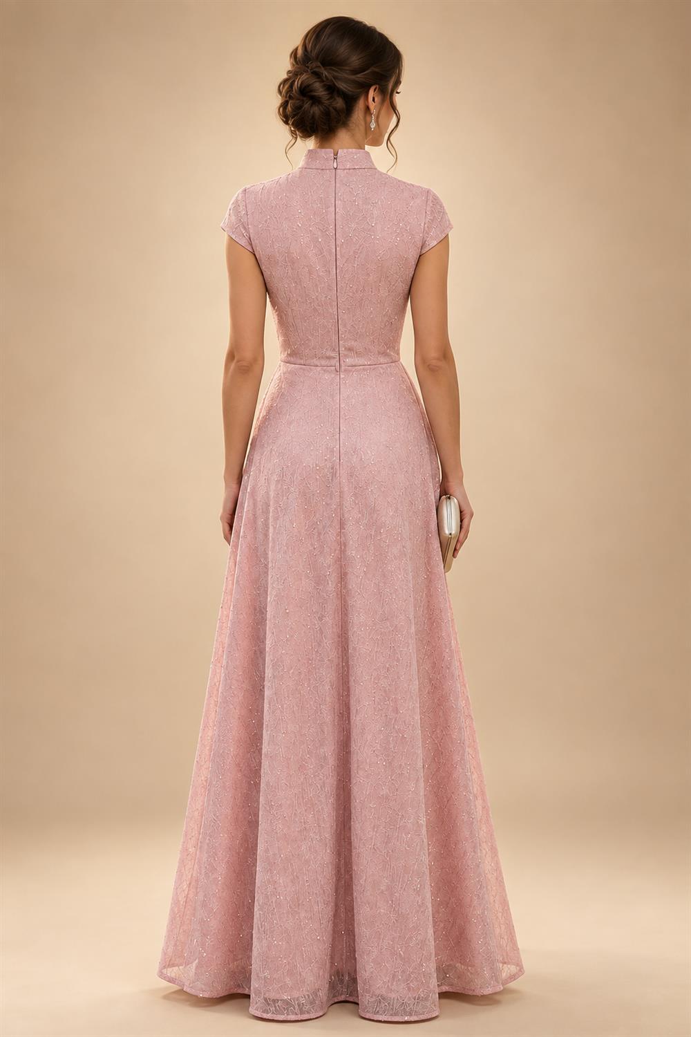 A-Line/Princess Off Shoulder Chiffon Floor-Length Mother of the Bride & Groom Dresses with Lace Appliques & Pleats (SHI22501566)