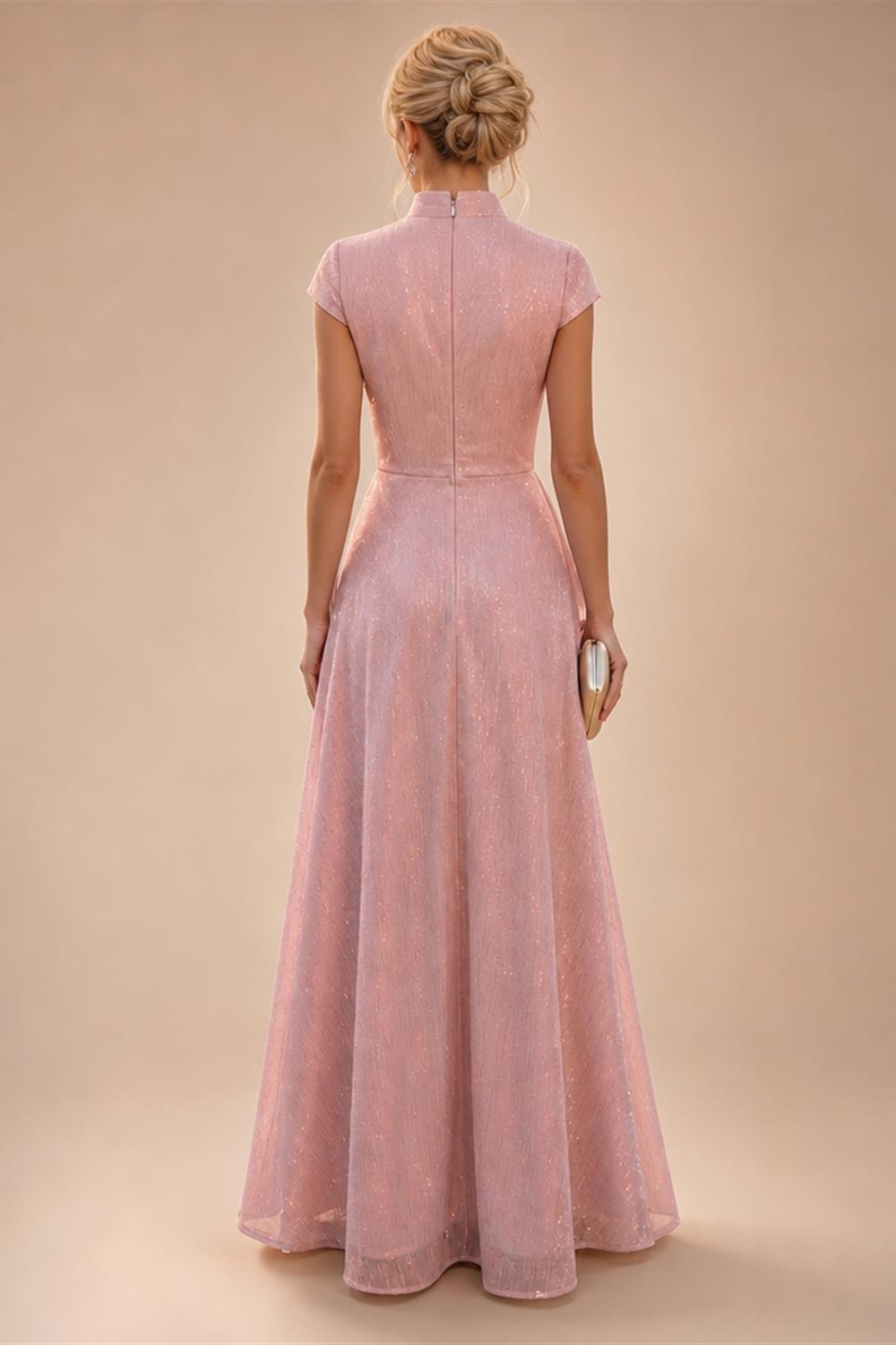 A-Line Floor Length One Shoulder Long Mother of the Bride Dresses with Lace (SHI22500179)