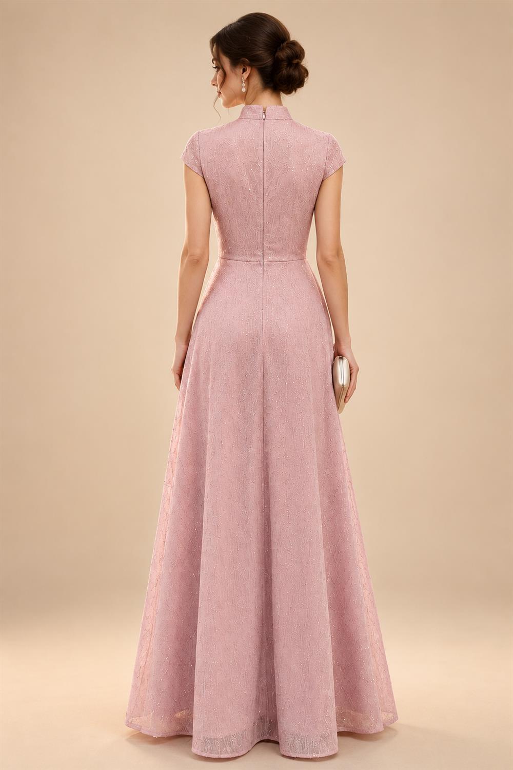 Sheath/Column Scoop Neck Chiffon Floor-Length Mother of the Bride & Groom Dresses with Lace Appliques (SHI22501639)