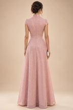 A-Line/Princess V-Neck Floor-Length Mother of the Bride & Groom Dresses with Ruffles & Ruched Waist (SHI22501284)