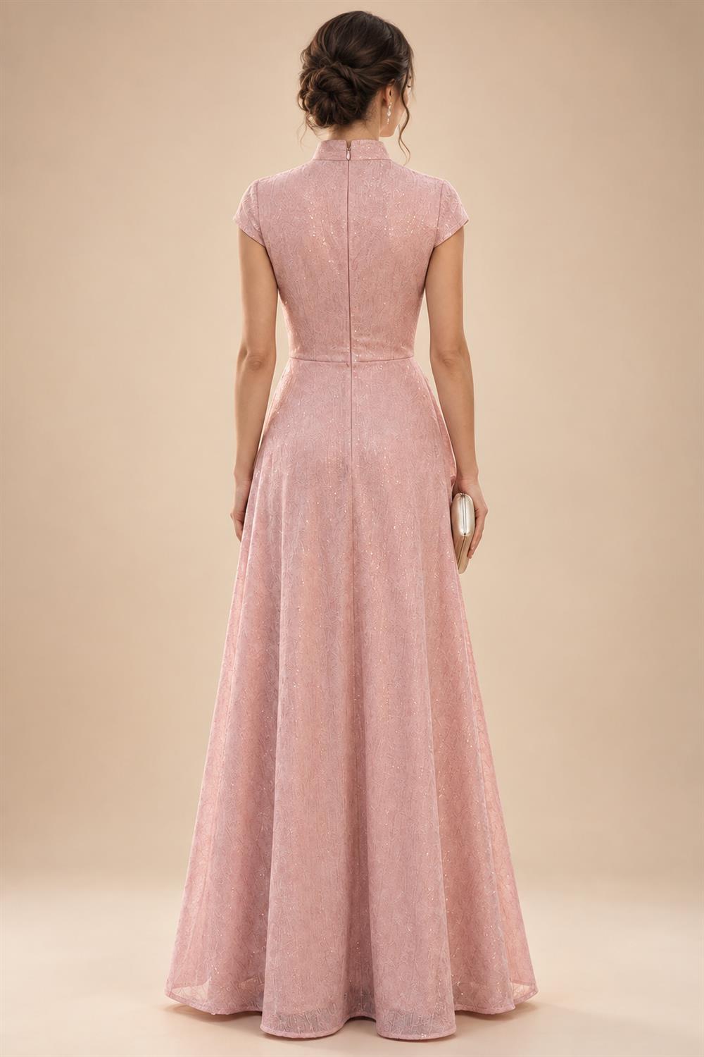 A-Line/Princess V-Neck Floor-Length Mother of the Bride & Groom Dresses with Ruffles & Ruched Waist (SHI22501284)