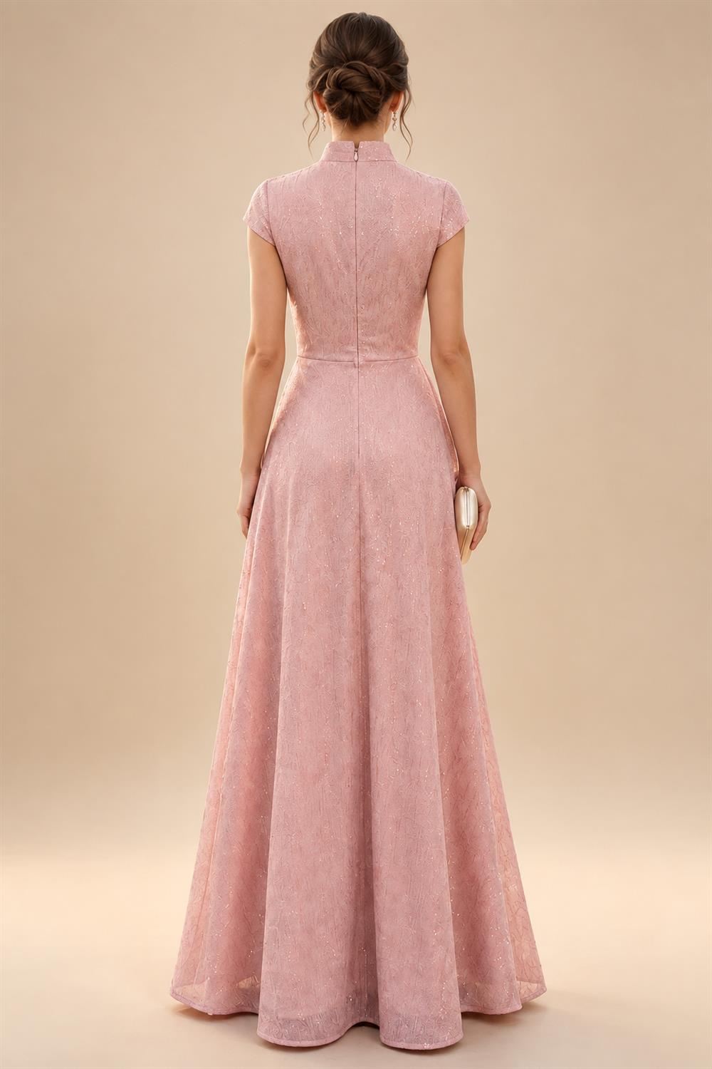 V Neck Satin Pleated Mermaid Mother of the Bride Dresses (SHIR1110589)