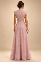 A-Line/Princess V-Neck Floral Embroidery Floor-Length Mother of the Bride & Groom Dresses with Ruched Satin Bodice (SHI22501691)
