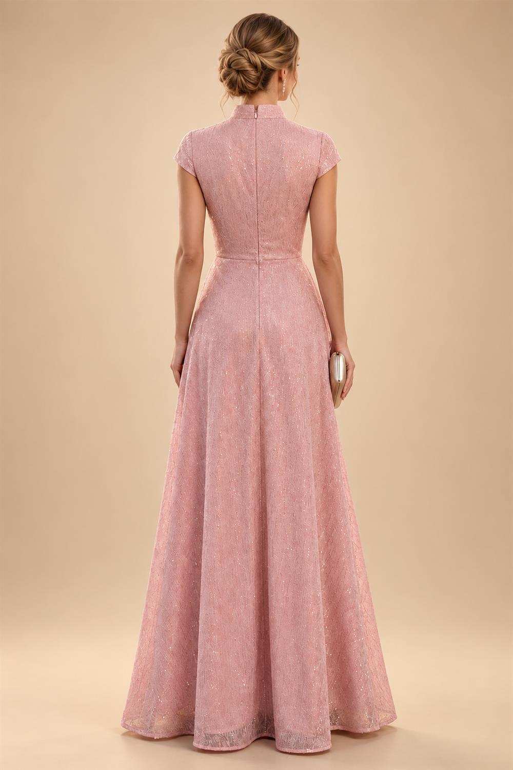 A-Line/Princess V-Neck Floor-Length Mother of the Bride & Groom Dresses with Ruffles & Ruched Waist (SHI22501284)