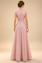 A-Line/Princess Scoop Neck Satin Tea-Length Mother of the Bride Dresses with Pockets (SHI22500122)