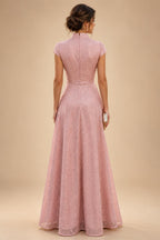 Jacquard A-Line/Princess V-Neck Floor-Length Mother of the Bride & Groom Dresses with Pockets (SHI22500987)