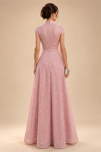 Sheath/Column Strapless Stretch Jersey Maxi Mother of the Bride & Groom Dresses with 3D Flowers & Slit (SHI22501694)