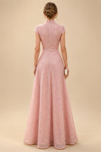 Jacquard Sheath/Column V-Neck Floor-Length Mother of the Bride & Groom Dresses with Ruffles & Ruched Waist (SHI22501058)