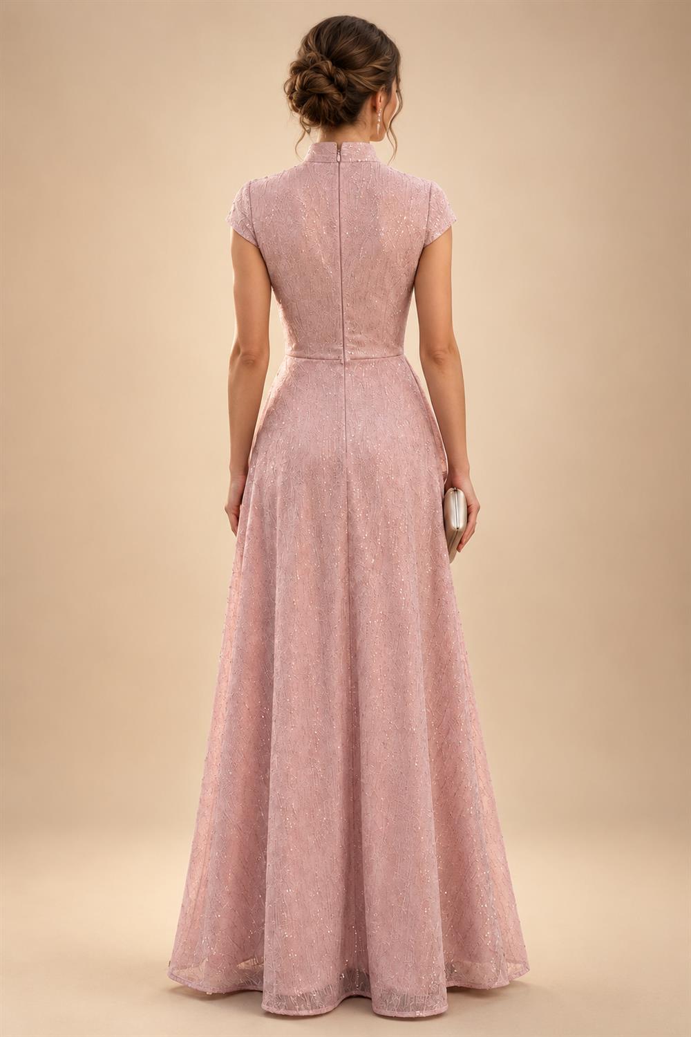 Chiffon Lace A-Line/Princess Off Shoulder Long Mother of the Bride & Groom Dresses with Ruched Waist & Sweep Train (SHI22501250)