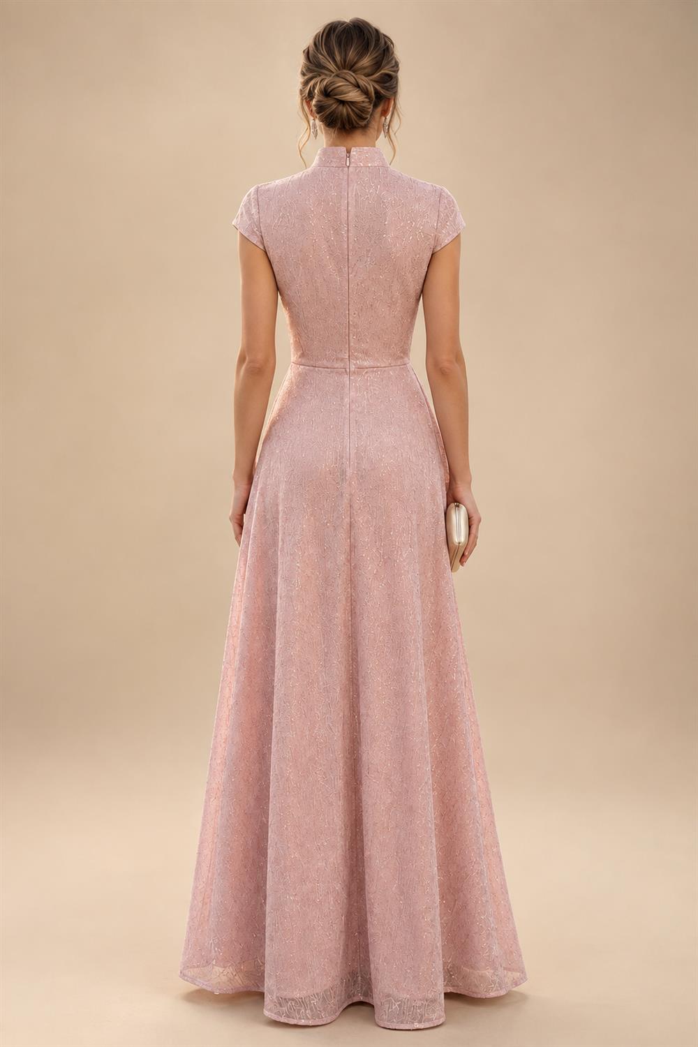 Sheath/Column Scoop Neck Satin Tea-Length Mother of the Bride & Groom Dresses with Ruched Waist & Rhinestones (SHI22501657)