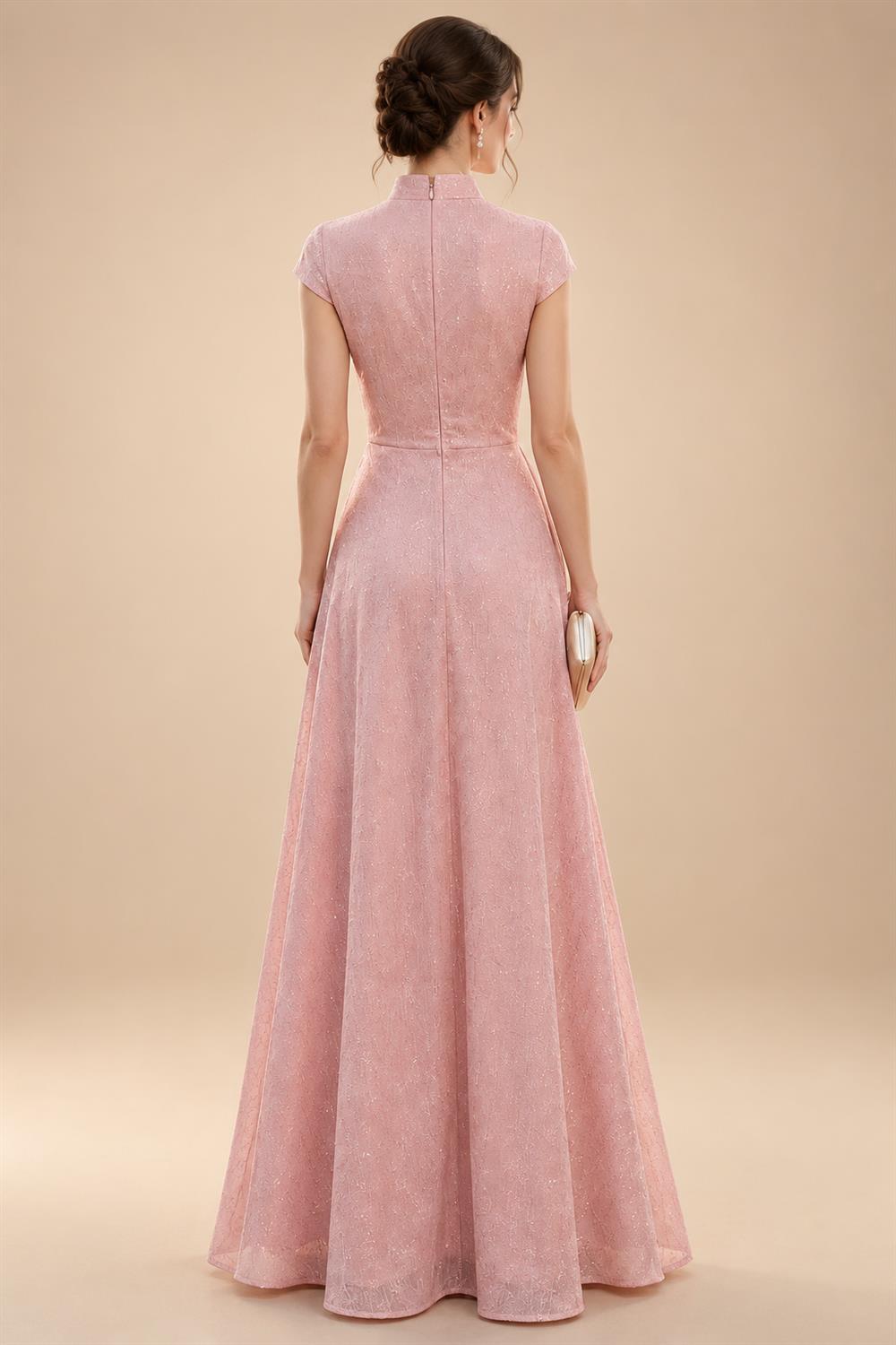 A-Line/Princess Off Shoulder Satin Floor-Length Mother of the Bride & Groom Dresses with 3D Flowers & Sweep Train (SHI22501552)