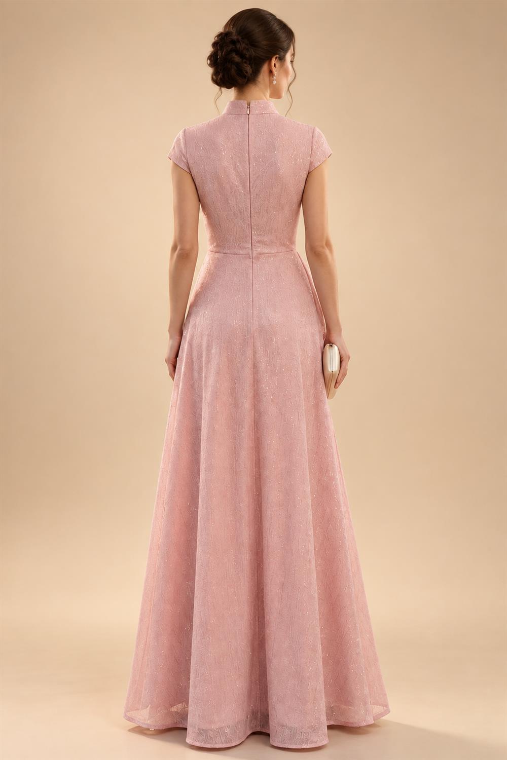 A-Line/Princess Sweetheart Chiffon Maxi Mother of the Bride & Groom Dresses with Lace Appliques & Sweep Train (SHI22501652)