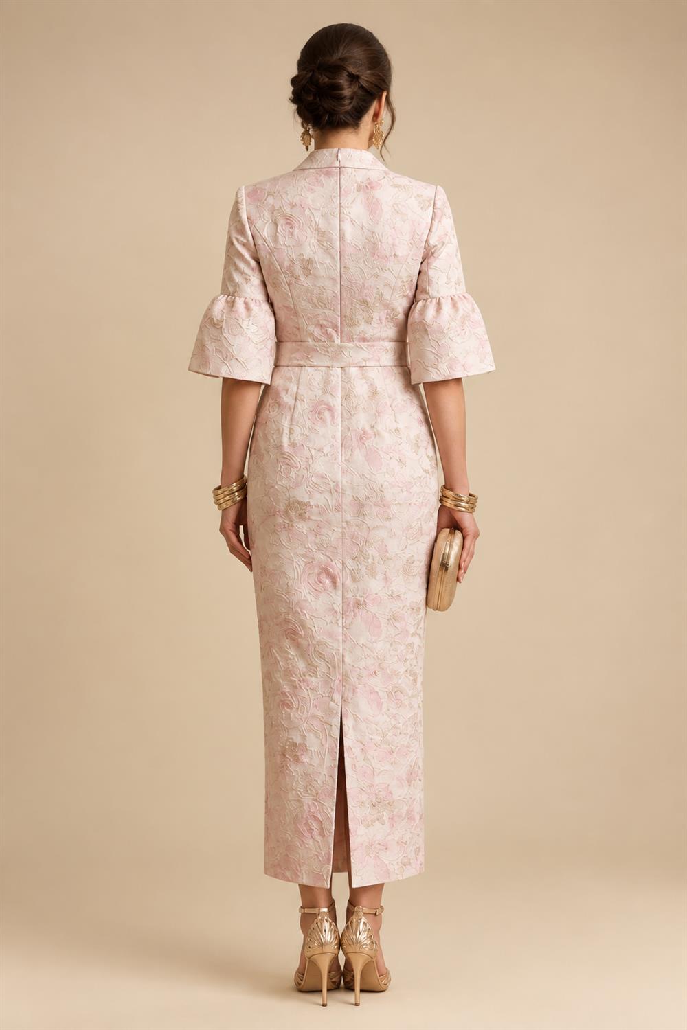 Sheath/Column One Shoulder Floral Embroidery Floor-Length Mother of the Bride & Groom Dresses with Side Draped Sash (SHI22501617)