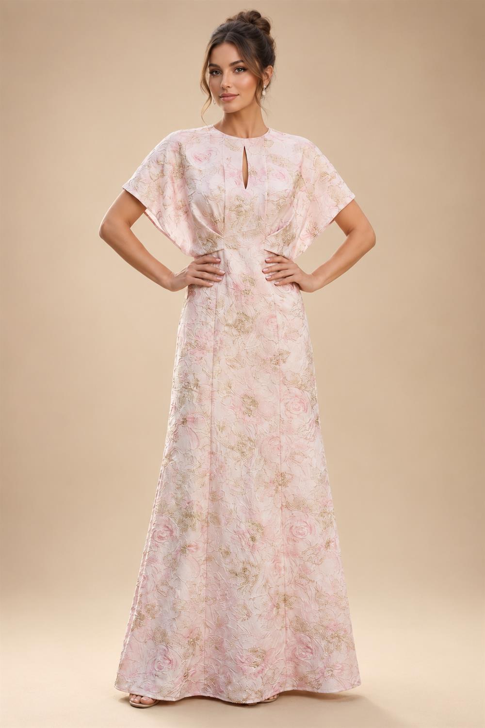 Lace V-Neck Floor-Length Mother of the Bride & Groom Dresses for Women with Ruffles (SHI22501076)