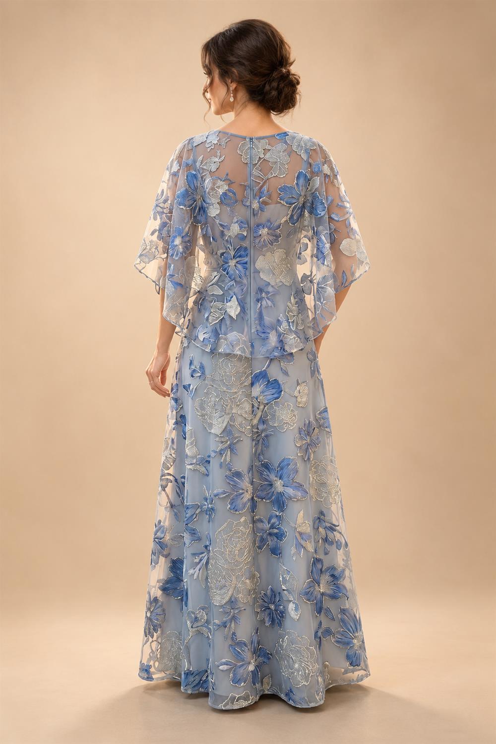Jacquard A-Line/Princess Scoop Neck Floor-Length Mother of the Bride & Groom Dresses with Ruffles & Ruched Waist (SHI22501201)