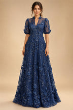 A-Line/Princess V-Neck Chiffon Maxi Mother of the Bride & Groom Dresses with Rhinestones & Pleats (SHI22501693)