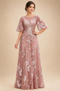 Floral Embroidery A-Line/Princess Scoop Neck Floor-Length Mother of the Bride & Groom Dresses for Women (SHI22501498)