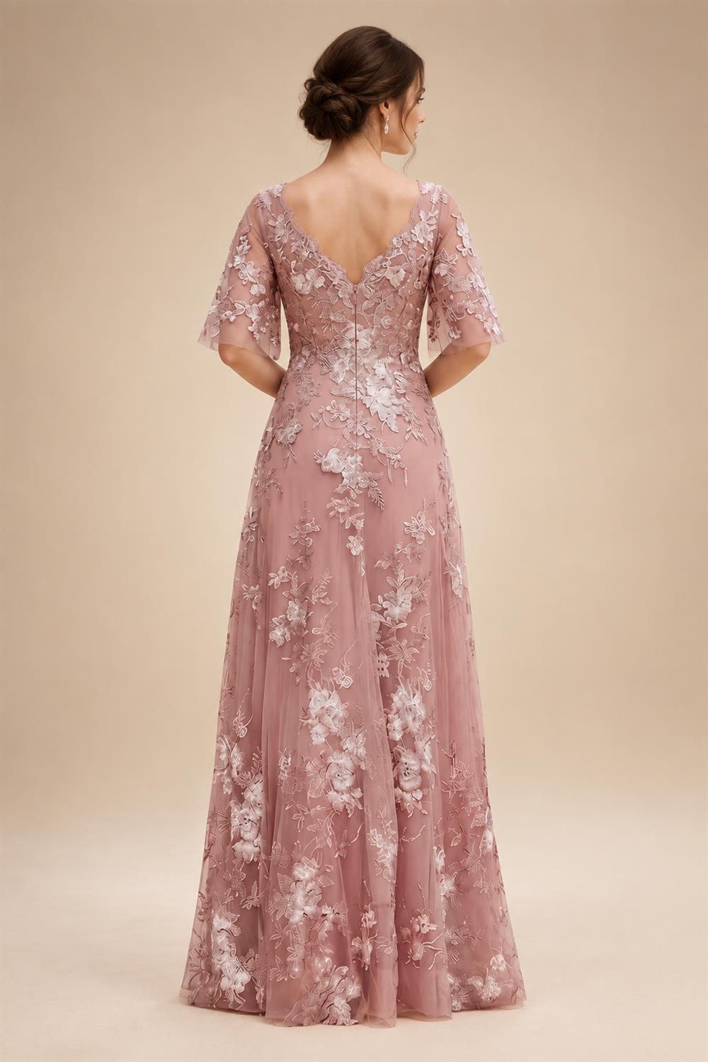 Floral Embroidery A-Line/Princess Scoop Neck Floor-Length Mother of the Bride & Groom Dresses for Women (SHI22501498)