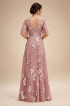 Floral Embroidery A-Line/Princess Scoop Neck Floor-Length Mother of the Bride & Groom Dresses for Women (SHI22501498)