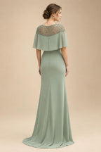 Lace Floral Sheath/Column Scoop Neck Floor-Length Mother of the Bride & Groom Dresses for Women (SHI22501493)
