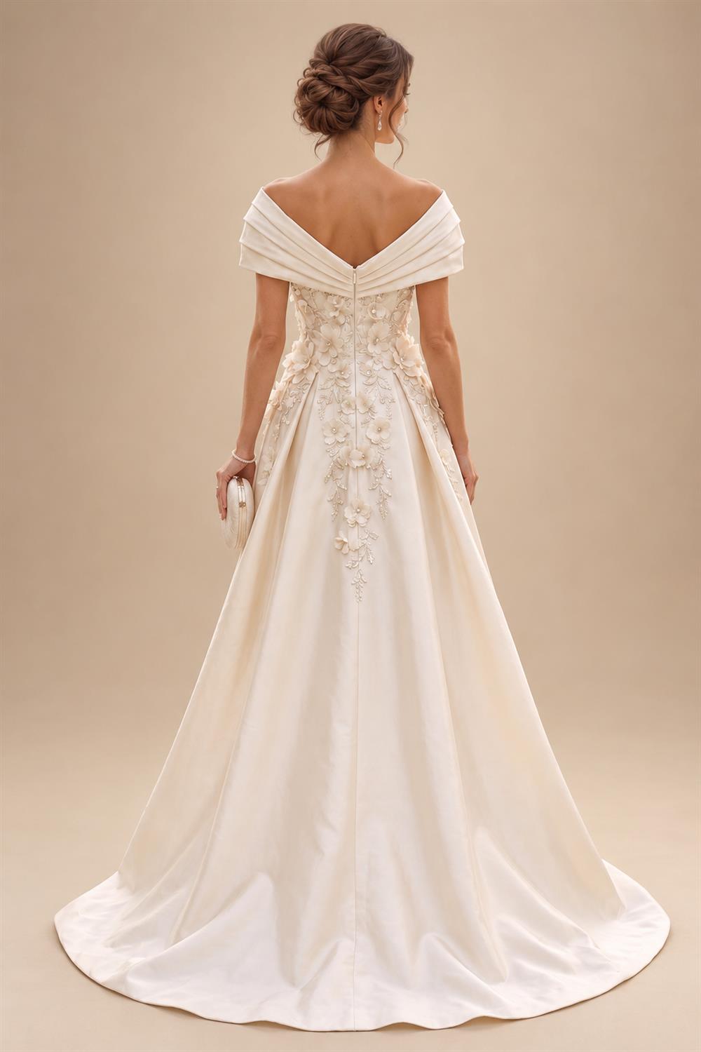 A-Line/Princess V-Neck Chiffon Maxi Mother of the Bride & Groom Dresses with Feather Trim & Pleats (SHI22501651)