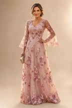 A-Line/Princess Scoop Neck Chiffon Floor-Length Mother of the Bride & Groom Dresses with Lace Appliques & Pleats (SHI22501554)