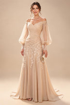 Sheath/Column Scoop Neck Velvet Maxi Mother of the Bride & Groom Dresses with Ruched Waist (SHI22501595)