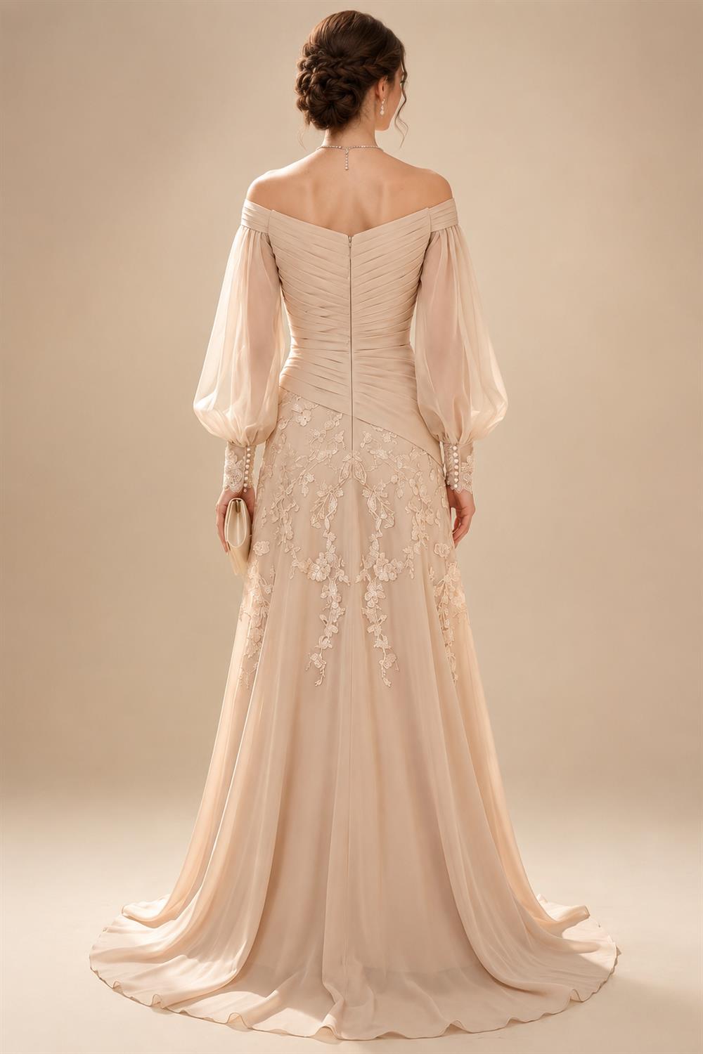 Sheath/Column Strapless Stretch Jersey Maxi Mother of the Bride & Groom Dresses with 3D Flowers & Slit (SHI22501694)