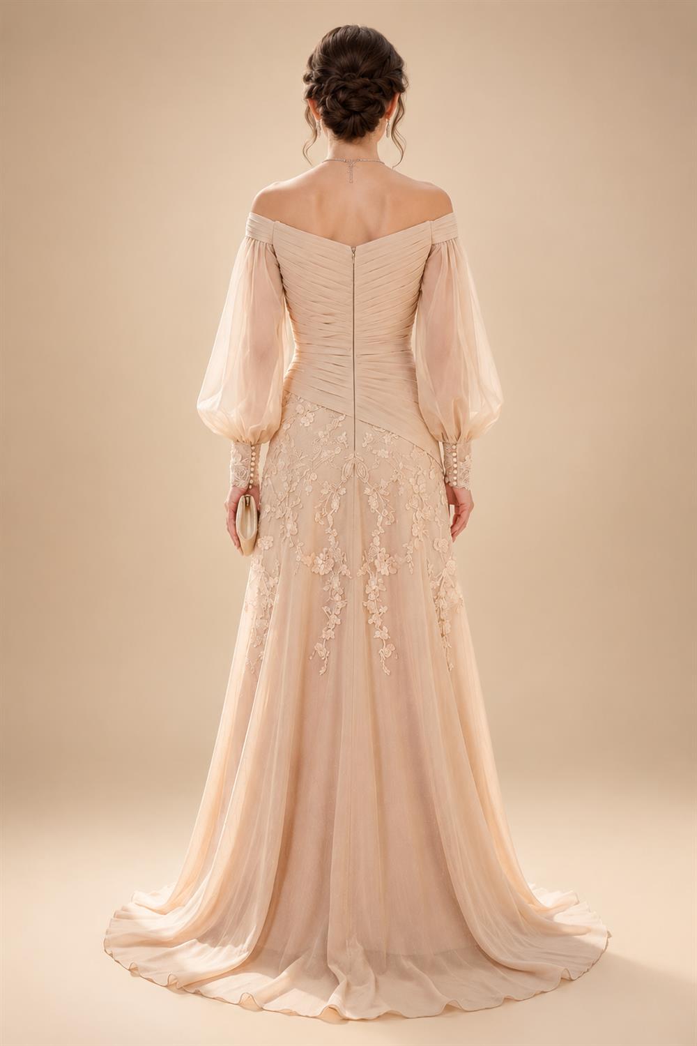 Sheath/Column V-Neck Stretch Jersey Maxi Mother of the Bride & Groom Dresses with Ruffles & Slit (SHI22501648)