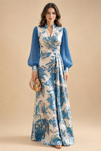 A-Line/Princess Scoop Neck Jacquard Floor-Length Mother of the Bride & Groom Dresses with Ruched Waist (SHI22501615)