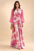 A-Line/Princess Scoop Neck Jacquard Floor-Length Mother of the Bride & Groom Dresses with Ruched Waist (SHI22501615)