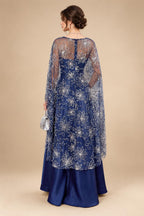 A-Line/Princess Scoop Neck Jacquard Floor-Length Mother of the Bride & Groom Dresses with Ruched Waist (SHI22501615)