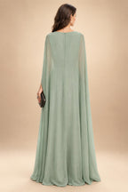 A-Line/Princess Scoop Neck Chiffon Floor-Length Mother of the Bride & Groom Dresses for Women (SHI22501635)
