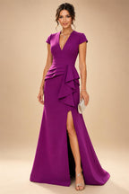 Jumpsuit Scoop Neck Chiffon Floor-Length Mother of the Bride Pantsuits with Rhinestones (SHI22501658)