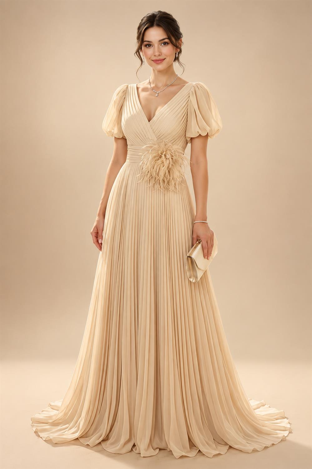A-Line/Princess Off Shoulder Chiffon Floor-Length Mother of the Bride & Groom Dresses with Ruched Waist & Slit (SHI22501619)