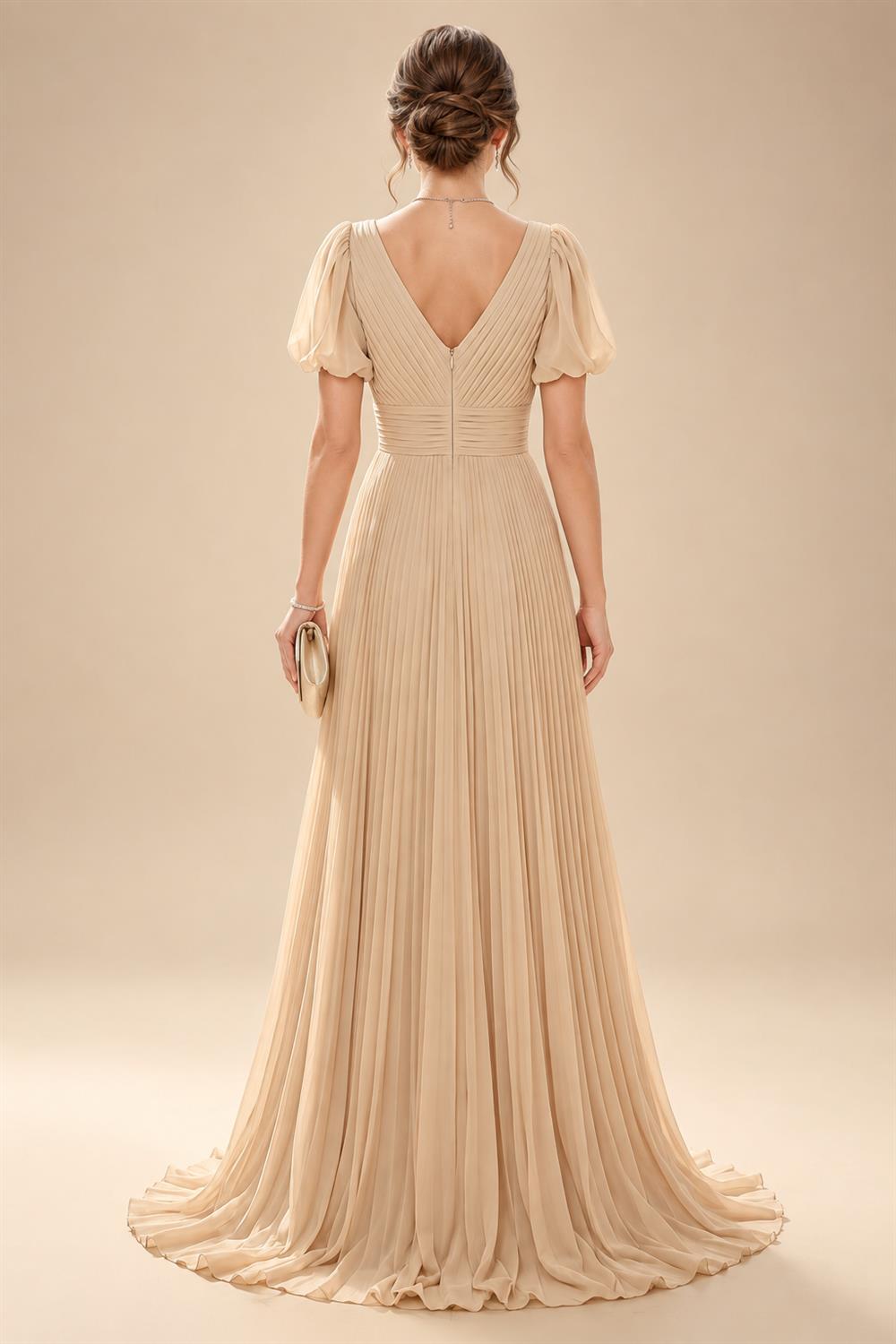 A-Line/Princess Scoop Neck Chiffon Floor-Length Mother of the Bride & Groom Dresses with Tiered Layers & Ruffles (SHI22501612)