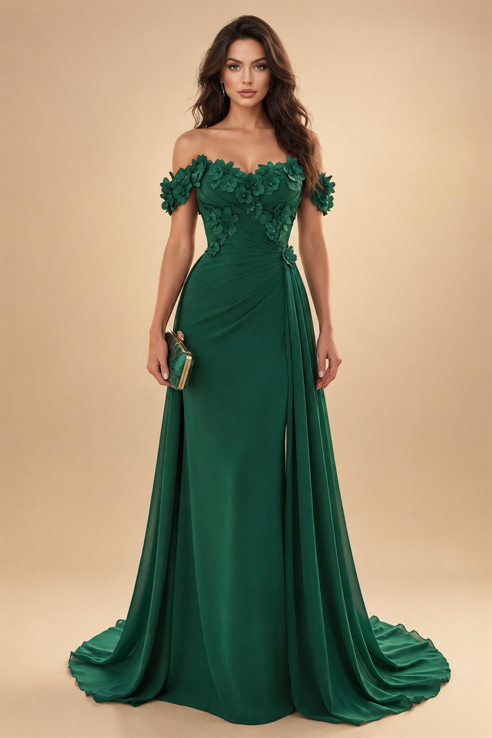 A-Line/Princess Sweetheart Chiffon Maxi Mother of the Bride & Groom Dresses with Lace Appliques & Sweep Train (SHI22501652)