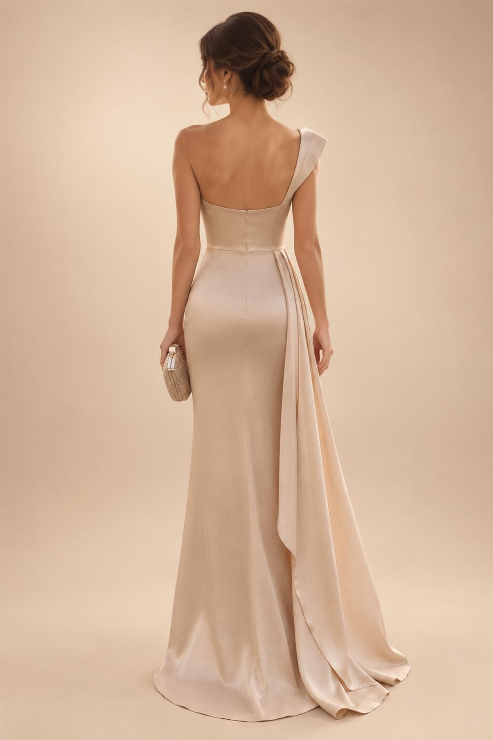 Sheath/Column Off Shoulder Stretch Jersey Floor-Length Mother of the Bride & Groom Dresses with Lace Appliques Sleeves & Slit (SHI22501550)
