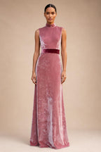 Jacquard Sheath/Column V-Neck Tea-Length Mother of the Bride & Groom Dresses for Women (SHI22501292)