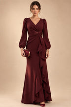 A-Line/Princess Off Shoulder Chiffon Floor-Length Mother of the Bride & Groom Dresses with Lace Appliques & Pleats (SHI22501566)