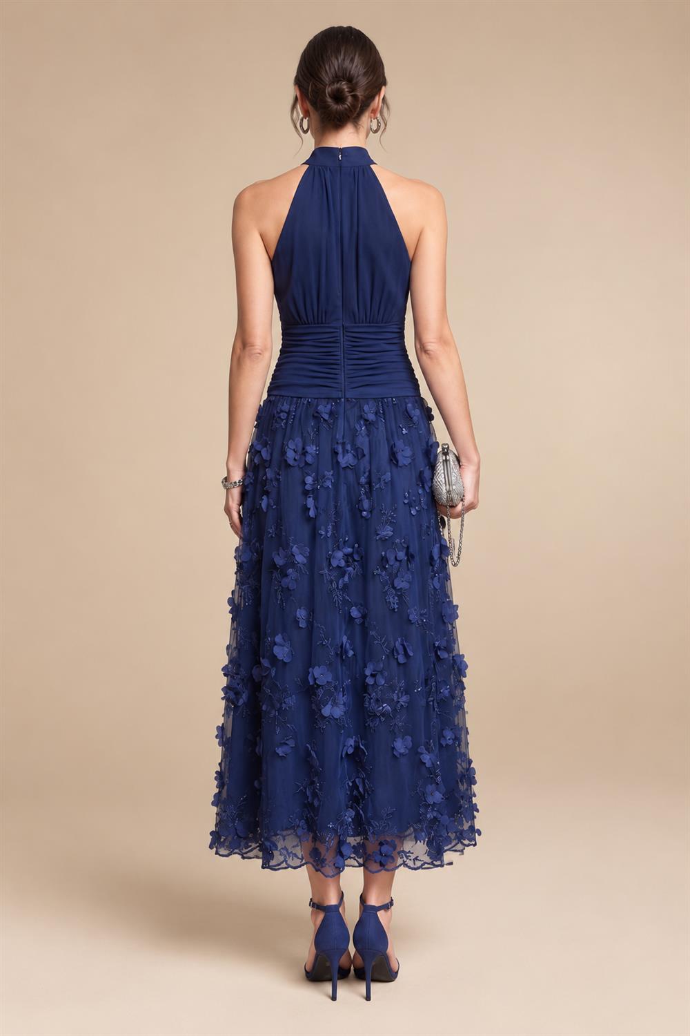 Jacquard A-Line/Princess V-Neck Floor-Length Mother of the Bride & Groom Dresses with Ruched Waist & Pockets (SHI22500984)
