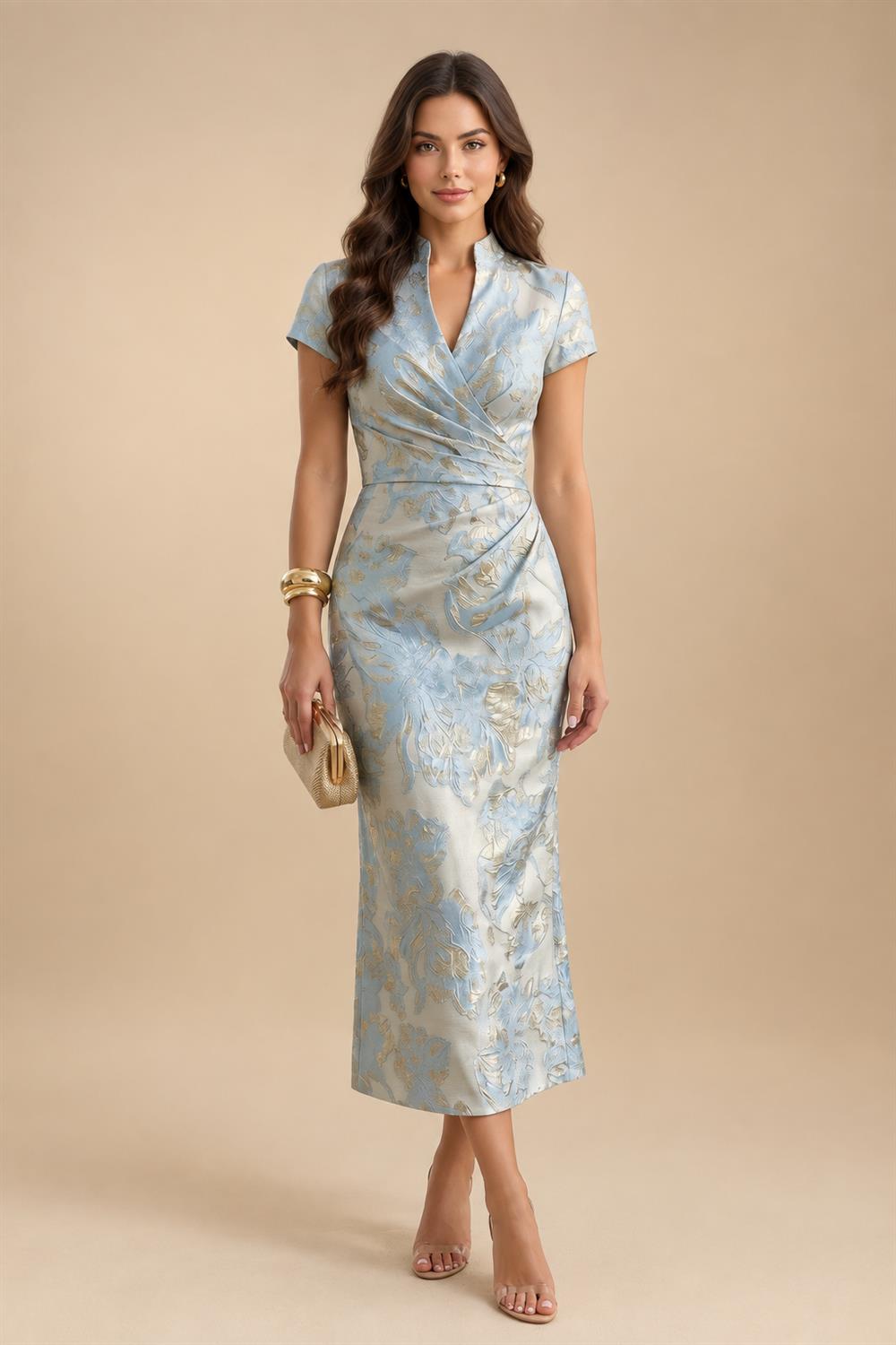 A-Line/Princess Scoop Neck Chiffon Floor-Length Mother of the Bride & Groom Dresses for Women (SHI22501635)