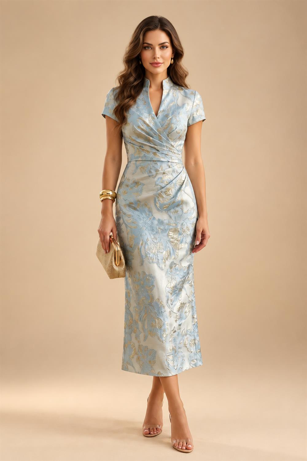 Sheath Silk Off Shoulder Ruched Maxi Mother of the Bride & Groom Dresses (SHI22500808)