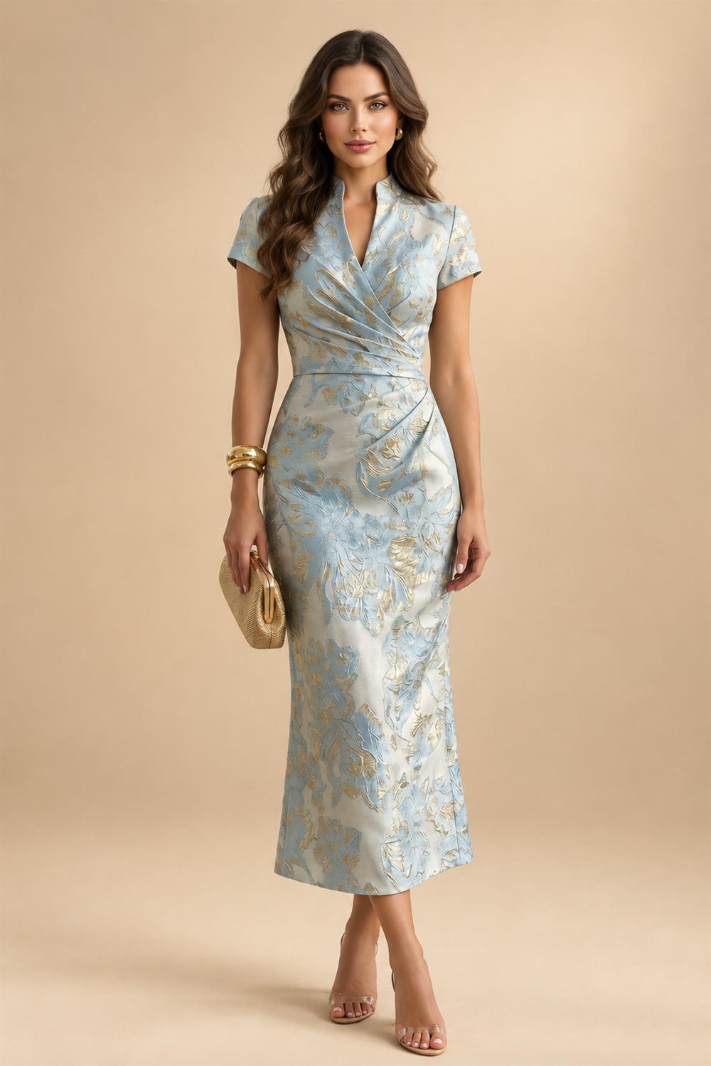 Lace Sheath/Column One Shoulder Floor-Length Mother of the Bride & Groom Dresses with Ruched Waist (SHI22500892)